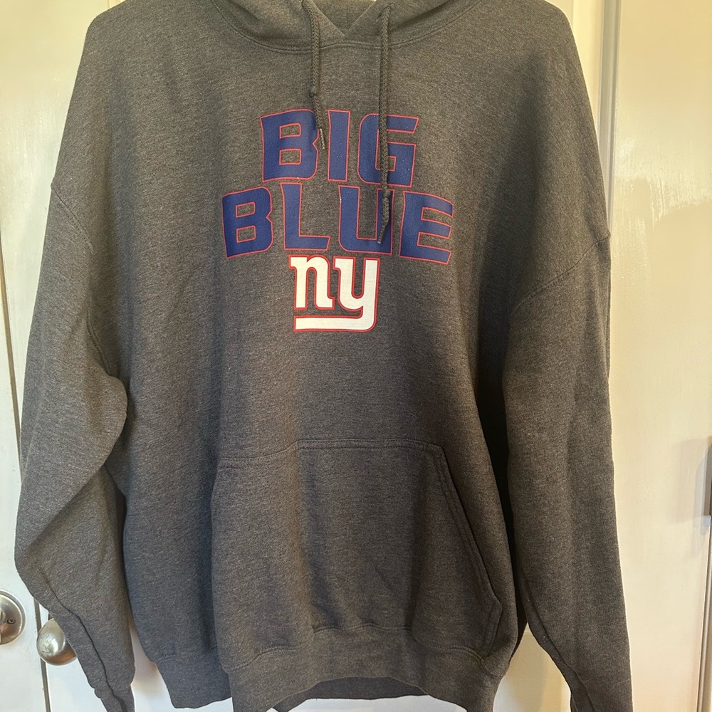 NFL Team Apparel NY Giants Big Blue Gray Hoodie